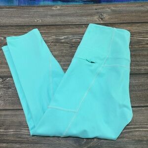 ZYIA Turquoise Zipper Pocket Light N Tights